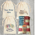 Custom Printed Drawstring Cotton Bag 5"x6"